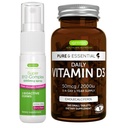 ויטמין D3 + Super B12-Complex 5000mcg Vegetarian Bundle, 365 2000io ויטמין D3 Tablet + High Power B12 Cherry Flavor Sublingual Spray, by Igennus
