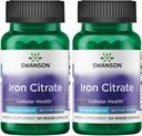 Swanson Iron Citrate 25 מיליגרם 60 קפסולות Veg (2 Pack)