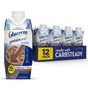 Glucerna חלבונים Smart Diabetes Care Shake, שוקולד, החלפת סוכרת סוכרתית לתמיכה בניהול סוכר בדם, 30g חלבון, 150 קלוריות, מוכן לשתות, 11-fl-oz בקבוק, 12 Pack