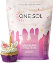 One Sol Lean Plant-מבוסס אבקת חלבון, Pea & Brown Rice, Low Carb, Vegan Friendly - Gluten, Lactose, & Soy Free - No added Sugar, non-GMO, תזונה נקייה, No Bloating (Unicorn Milkshake)