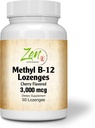 תוסף ויטמין B-12 - עם ויטמינים B6, Folate, Biotin - תמיכה Cardiovascular Health, מערכת החיסון בריאה, Brain & Nerve פונקציונלי - 50 Lozengesgesges