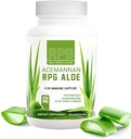 RPG Acemannan Aloe Vera כמוסות - Aloevera Dietary תוספת עם Immune ו Gut תמיכה Aloe Vera אבקת קפסולת - 60 גלולות (250 MG)