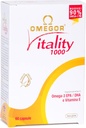 OMEGOR אומגה 3 שמן שמן שמן שמן תוספת IFOS מוסמך Vitality 1000 עם 800 מ"ג EPA ו DHA לקפסולה - No Fishy Aftertaste, non-GMO (60 Softgels)