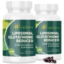 oumebiu Liposomal Glutathione 2000 MG, 10x Better Absorption, Glutathione תוספת עם Hyaluronic Acid+Collagen Peptide+Resveratrol, Powerful Antioxidant, Health Aging, Immune Health, 120 Count, ספירה