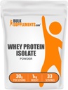 BulkSupplements.com אבקת חלבון Whey חלבונים Isolate - אבקת חלבון Whey, תוספי תזונה - Gluten חינם, 30g לכל משרת, 1kg (Pack of 1)
