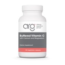 Allergy Research Group Buffered ויטמין C - Buffered ויטמין C 100 מ"ג לשרת, Ascorbic Acid אבקת קפסולות עם Calcium Magnesium Complex, Immune Health - 120 קפסולות