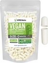 XPRS Nutra Size 0 קפסולות ריקות - 100 ספור קפסולות טבעוניות ריקות - גלולות צמחוניות - קפסולת ירקות DIY מילוי - Veggie Pill Caps for Do-It-Yourselfs (לבן)