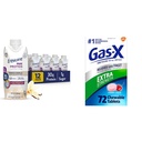 ודא מקס חלבון דיאטה שקד עם 30g חלבון & Gas-X תוספת כוח צ'ווג גז טבליות עם Simethicone 125 מ"ג, 72 הרוזן