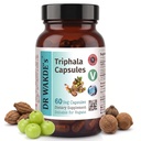 DR WAKDE'S Triphala כמוסות (60 Veg Caps, Plant-based Supplement, Ayurvedic Herb, All Natural, טבעוני)