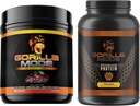 Gorilla Mind Pre Workout (Cherry) + Premium Whey חלבונים (Chocolate) - מקיף עבור דלק תוצאות עבודה מקסימליות