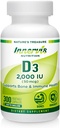 ויטמין D3 2000 IU - Boost Immune, Supportעצמות ושיניים, Easy to Swallow 300 Veg כמוסות