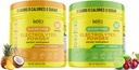 Keto Vitals Pineappale קוקוס Bundle עם צ'רי Limeade - 2 Pack Bundle Keto אלקטרוליט אבקת - אלקטרוליטים עם Potassium, Magnesium, Sodium, Calcium - Pinneapple קוקוס & Cherry Limeadeade