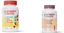 SmartyPants Kids Multivitamin Gummies, Sugar Free: אומגה 3 (ALA) & Teen Girl Multivitamin Gummies: אומגה 3 שמן דגים (EPA / DHA)