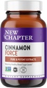 New Chapter Cinnamon Supplement - Cinnamon Force for Antioxidant Action + Non-GMO Ingredients - 30 קפסולות צמחוניות