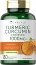 Karlyle Turmeric Curcumin עם Black Pepper 1000 מ"ג | 180 קפסולות | Turmeric Complex Supplement