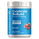 חוגגים ויטמין ReBuild אבקת חלבון עם Probiotics & Prebiotics - 20g Whey Isolate חלבון, סיבים גבוהים, עבור פוסט רופאי ניתוח חולים - ברי בורסט (15 משרתים)
