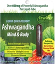 Irwin Naturals נוזלי Quick-Delivery Ashwagandha Mind & Body - 10 Liquid-FLs - Boosts Physical & Mental Performance - One-Per-Day Brad-Citrus Flavored Drink