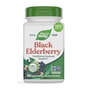 הדרך של הטבע Black Elderberry קפסולות, תמיכה מסורתית Immune * תוספת עם Elderberry ו-Elderflower, הצמח מופעל, 100 קפסולות (Packaging May Vary)