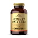 Solgar ויטמין D3 (Cholecalciferol) 10 mcg (400 IU) - 250 Softgels - מסייע לשמור על עצמות בריאות ושיניים - תמיכה במערכת החיסון - Non-GMO, Gluten Free, חלב חינם - 250 משרתים