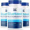 (3 Pack) Gluctose Advanced Blood Support, Gluctose, Gluctose - תוסף תמיכה דם מתקדם, קפסולות תוספת תוסף Gluctose - All Natural Formula, 90 קפסולות במשך 3 חודשים