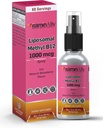 ויטמין Liposomal B12 Spray | 60 משרתים | 2 חודשים אספקה | 1 floz | Non-GMO | No added Sugars | Get Free | Travel Friendly | תמיכה באנרגיה, בריאות עצבית ותפקוד המוח