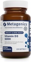 metagenics ויטמין D3 5000 - עבור תמיכה כספית, בריאות העצם ובריאות הלב * - ויטמין D - non-GMO - Gluten-Free