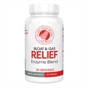 Silver פרן Bloat & Gas Relief Enzyme Band - 1 בקבוק = 30 משרתים - FODMAP & Bloating Digest תוספת עם Tolerase L, Pectinase & More (1בק)
