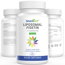 Liposomal Fisetin עם תוסף Quercetin 1200 מ"ג לשרת, Absorption Polyphenols Antioxidants for Women, Men, non-GMO, gluten-Free,1 בקבוקי 60 Softgels