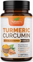 תוסף Turmeric Curcumin 1500mg - BioPerine Black Pepper לחלץ Absorption Curcuminoids עבור התמיכה המשותפת של הטבע - Antioxidant Herbal תוספת עבור נשים וגברים, non-GMO - 60 Softgels