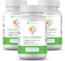 בריאות טבעית של בן אנרגיה B-Vitamin מורכבת עם TMG ו- Zinc לאנרגיה טבעית, מתח, פוקוס ו- Immune Support, 30 קפסולות, 3 Pack