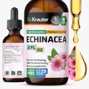 BIO KRAUTER Echinacea Tincture - תמיכה טבעית Immune - תוסף Echinacea - טבעוני, אלכוהול & סוכר טיפות חינם - 2 Fl.Oz.
