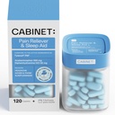 הקבינט: Nighttime Pain Reliever ראש ו- Sleep Aid for Headaches, Migraine Relief, Aches, and Pains | Acetaminophen 500 מ"ג, Diphenhydramine HCl 25 מ"ג, 120 Caplets (Starter Kit)