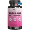 VINATURA Spearmint Leaf כמוסות תוספת - משופרת עם DIM & Saw Palmetto, עבור שיער לא רצוי, בריאות נשים & עור *ארה"ב Made & Tested * - 1380mg / ראוי, 60 קפסולות (30 משרתים)