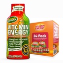 ויטמין אנרגיה Immune+ תוספת אנרגיה ירו פירות Punch 24 Pack, 260 מ"ג טבעי Caffeine, B-Vitamins, Citicoline, תה ירוק, Immunity & Focus Support, Zero Sugar, Gluten-Free1.93 floz oz
