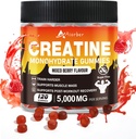 Creatine Monohydrate חניכיים עבור גברים ונשים - 5g Creatine Monohydrate Per המשרת, תומך עבודהout, Zero Sugar, 120 גמונות טבעוניים