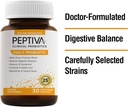 Peptiva Daily Probiotic, 25 מיליארד CFU, Multi-Strain Probiotics, Lactobacillus Acidophilus, Bifido חיידק, תוסף תמיכה תזונתי - 30 Count Count