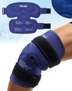 Forias 14.4" Ice Pack for Knee Pain Relief, Reusable Gel Ice Pack Wrap for Injuries, ניתוח החלפת ברכיים, Swelling, Arthritis, Meniscus Tear ו- ACL, Blue Blue Blue