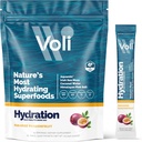 Voli Electrolytes אבקת Packets | No added Sugar Electrolyte drink Mix for Hydration | Keto & Fasting Friendly, Natural Superfoods & מינרלים | Passionפירות, 15Count