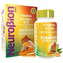 Neurobion Turmeric Curcumin 650 מ"ג תוסף צמחי לתמיכה אנטי-חמצן, Absorption Ultra Potent Turmeric תוסף Multivitamins Complex עם B12, 40 קפסולות
