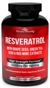 תוסף Resveratrol - 1400 מ"ג תוספת כוח פורמולה עם Grape Seed Extractd Extract, Green Tea Extract, Red Wine Extract - 60 Veggie קפסולות