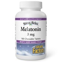 Stress-Relax Melatonin 3 מ"ג על ידי גורמים טבעיים, Natural Sleep Aid, איפוס מחזור שינה-וייק, 180 טבליות לעיסה (180 מנות), Pepperט פלבדור טבעי