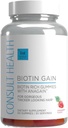 ייעוץ בריאות BIOTIN GAIN חניכיים עם ANAGAIN - צמצום נשירת שיער - בדיקות קליניות - 10,000 mcg ביוטין ויטמין B7 כדי לתמוך בצמיחה שיער בריא, עור וציפורים לנשים וגברים - 60 הרוזן