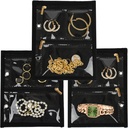 תכשיטים נסיעות מארגנת מקרה, Jewelry Bags תכשיטים אחסון ספר Binder עם Clear Zipper Velvet Pouch עבור נסיעות, שולים, טבעות, תכשיטים, Bracelet (עמודי Inner, 3 PCS)