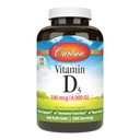 Carlson - ויטמין D3 4000 IU (100 mcg), תמיכה בשומן, בריאות העצם, בריאות השרירים, Cholecalciferol, ויטמין D תוספים, ויטמין D3 Soft Gels, 360 Softgels