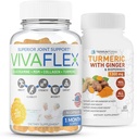 Terraform Nutrition Joint Relief Combo Pack - Vivaflex Plus Turmeric Curcumin עם ג'ינג'ר - תוספי הטוב ביותר עבור עזרה משותפת וברך - 1 חודש אספקה