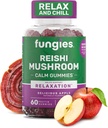 Fungies Reishi Mushroom Gummies, Delicious Apple Flavor - Mushroom Herbal Supplement Gummy for Adults Supports Immune Health, Relaxation & Healthy Aging - Calming Gummies for Sleep - 60 Servings
