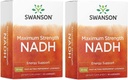 סוונסון כוח מקסימלי NADH - Fast-Acting Peppermint Lozenges כדי לקדם את בריאות המוח ותמיכה אנרגיה - ויטמין B3 Coenzyme כדי לעזור להילחם Fatigue - (30 טבליות, 20 מ"ג כל אחד) 2 Pack