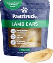 Pawstruck Natural Lamb אוזניים Chew מתייחס לכלבים קטנים ובינוניים - בריאים, שומן נמוך, לא חומרים מלאכותיים, יחיד Ingredient, Highly Digest - 10 Count - Packaging May Vary