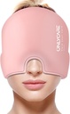 רק CARE Migraine הקלה Cap, שדרג את ראש הקרח Odorless Migraine, כובע כאבי ראש עבור Migraine, Slight-Pink