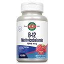 KAL ויטמין B12 Methyylobalamin 1000mcg, אנרגיה בריאה, Metabolism, Nerve ו Red Blood Cell Support, Fast Dissolve Activ Melt, High Absorption, Vegetarian, Natural Raspberry, 120 הגשה, 120 מיקרו טאבס